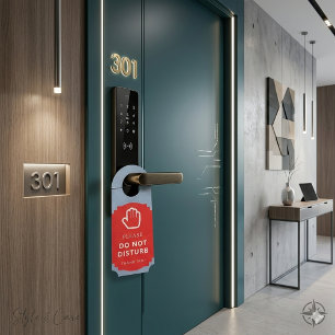Do Not Disturb and Welcome Reversible Ticket Door Hanger