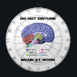 Do Not Disturb Brain At Work (Anatomical Humour) Dartboard<br><div class="desc">If your brain is constantly working, you'll enjoy any of these gifts featuring all key parts of the human brain along with the following saying that will make others do a double-take before communicating with you: "Do Not Disturb Brain At Work". Classic medical and anatomical geek humour gifts for anyone...</div>