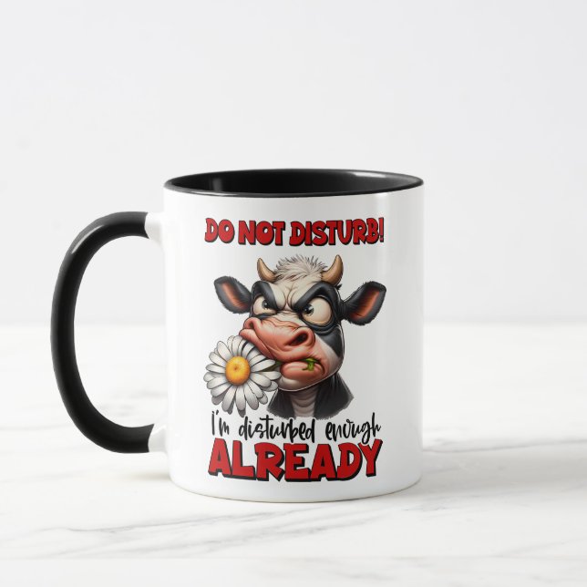 Do Not Disturb Cow Mug (Left)