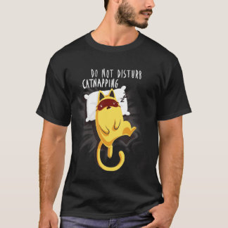 Do not disturb Cute Funny Kitty Cat Nap Computer W T-Shirt