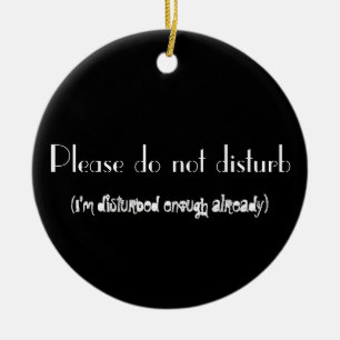 Do not disturb (disturbed already) door hang ceramic ornament