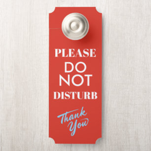 Do Not Disturb Door Hangers Red Colour
