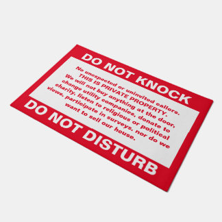Do not disturb doormat