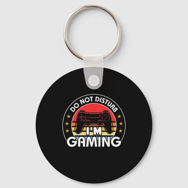 Do Not Disturb I Am Gaming Keychain (Front)