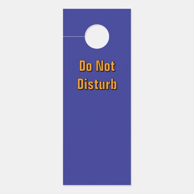 Do Not Disturb /Please Knock/ Blue   Door Hanger (Front)