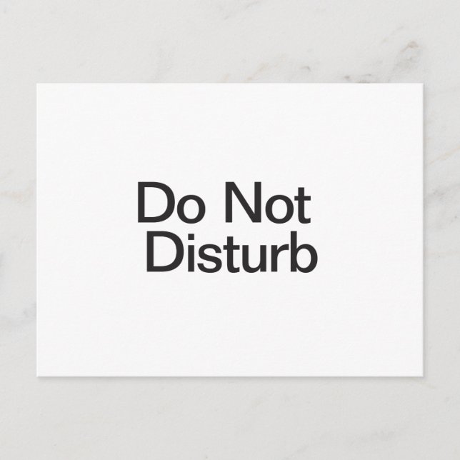 Do Not Disturb Postcard (Front)