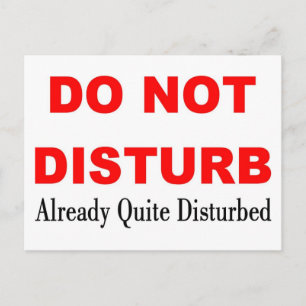 DO NOT DISTURB POSTCARD