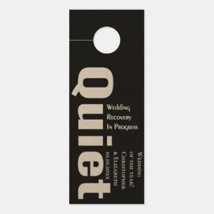 Do Not Disturb Quiet Wedding Modern Golden Door Ha Hanger