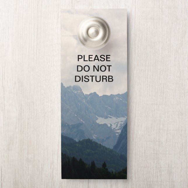 Do Not Disturb Scenic Alpine Mountains Nature Door Hanger (On Knob)