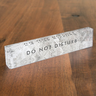 Do Not Disturb Sign Stone Marble Business Nameplate