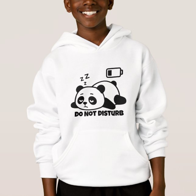 Do Not Disturb Sleeping Panda Cute Lazy Funny (Front)