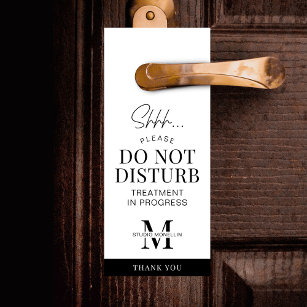 Do Not Disturb Treatment in Progress Minimal Salon Door Hanger