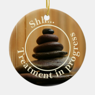 Do Not Disturb Treatment In Progress Stones Ceramic Ornament