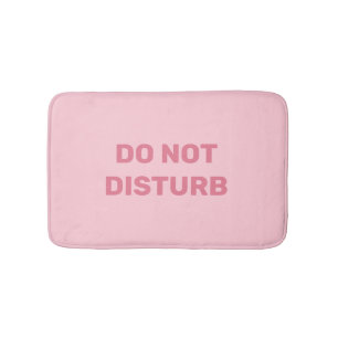 Do Not Disturb Trendy Pastel Pink Bath Mat