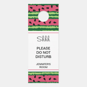 Do not Disturb Watermelon Pattern Pink & Green Door Hanger