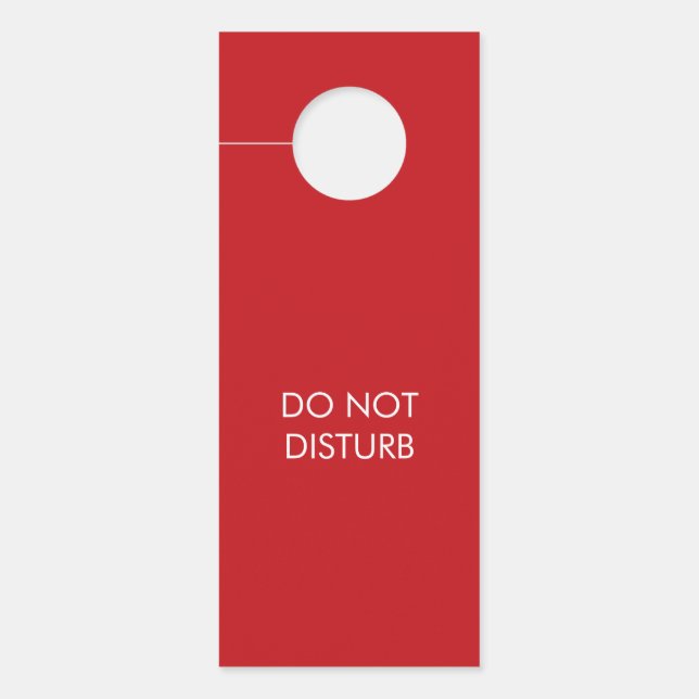 Do not Disturb Zoom Call red custom double sided Door Hanger (Front)