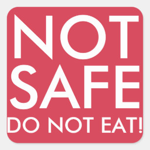 DO NOT EAT Not safe food stickers for allergies