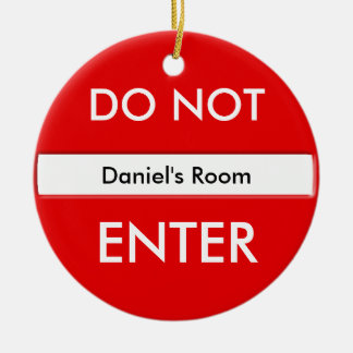 Do Not Enter Door Hanger Ceramic Ornament