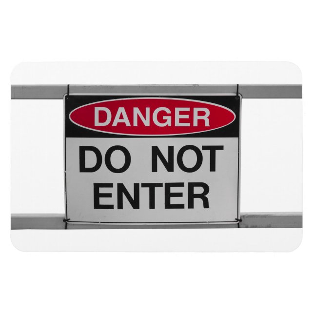 Do not enter sign magnet (Horizontal)