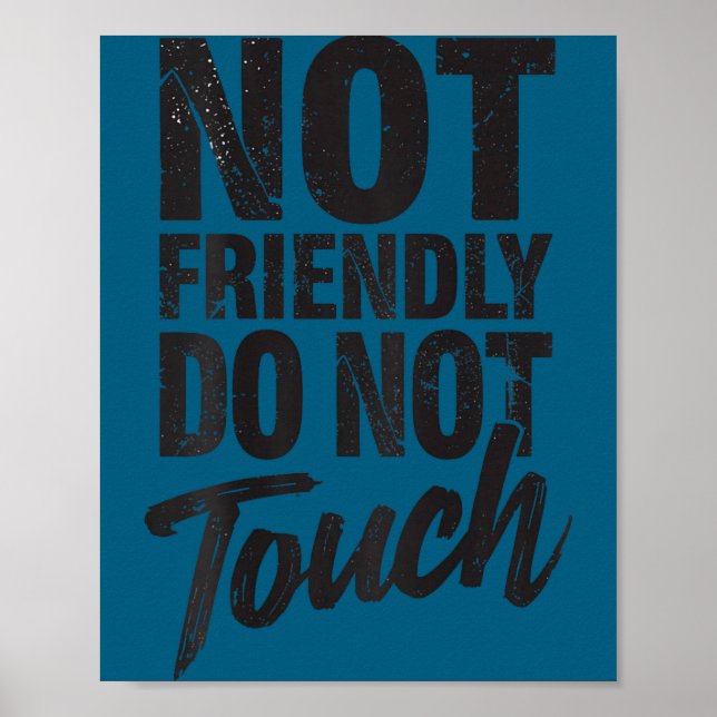 Do Not Friendly Not Touch Back Poster (Front)