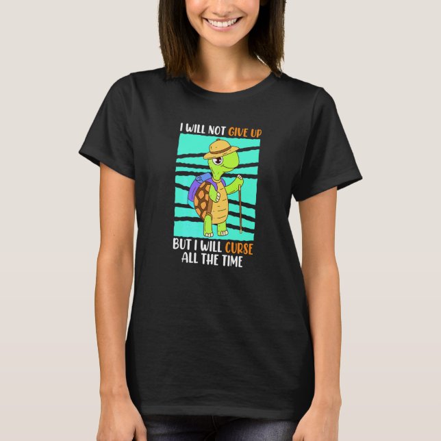 Do Not Give Up But Swear Turtle Jogger Runner T-Shirt (Front)