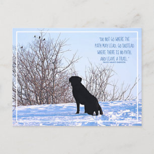 Do Not Go Where The Path May Lead Emerson Quote Postcard