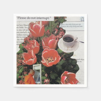 Do Not Interrupt Money Morning Coffee Tea Time Napkin