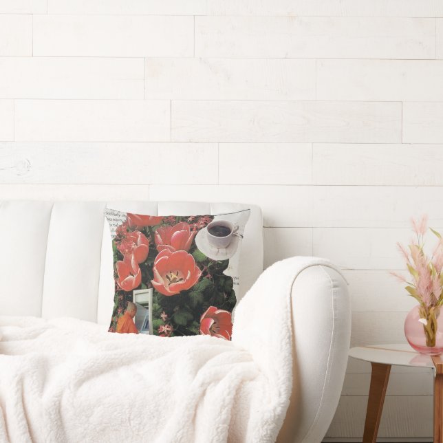 Do Not Interrupt Money Morning Coffee Tea Time Throw Pillow (Couch)