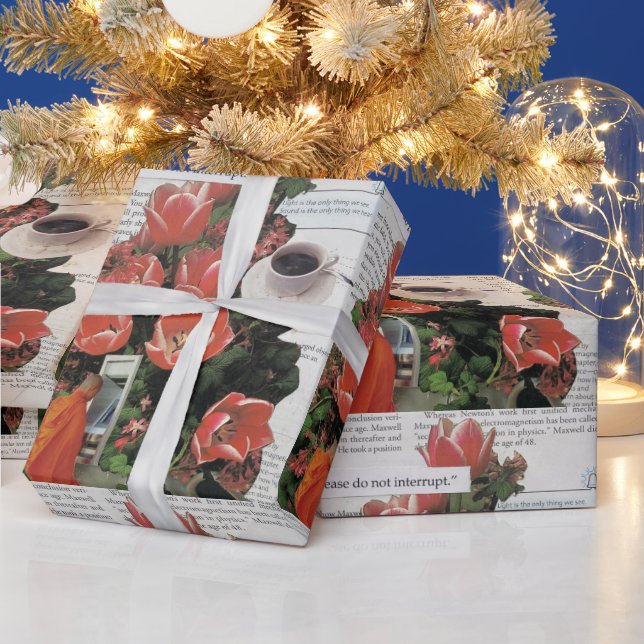 Do Not Interrupt Money Morning Coffee Tea Time Wrapping Paper (Holidays)