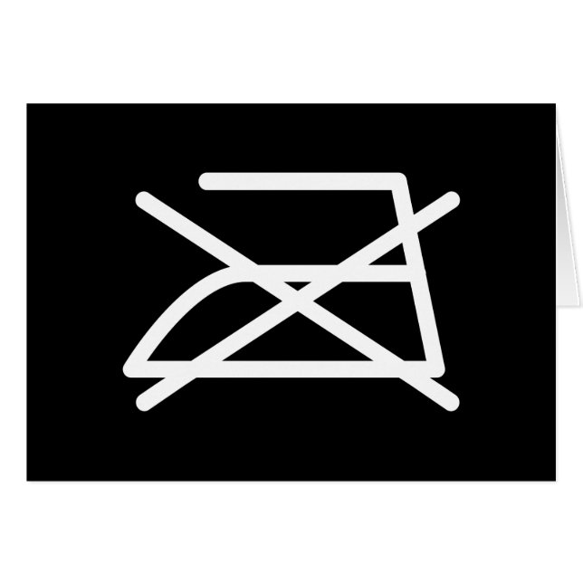 DO NOT IRON! CARD (Front Horizontal)