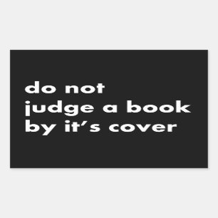 Do not judge book by its cover sticker