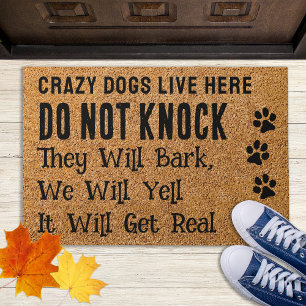Do Not Knock - Coir Welcome Rustic Funny Dog Doormat