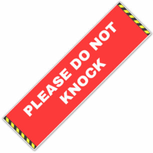 Do Not Knock Sign - Red