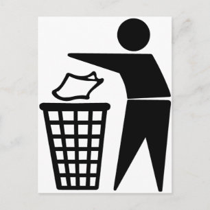 Do Not Litter Symbol Postcard