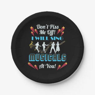 Do Not Me Off Musicals Paper Plate