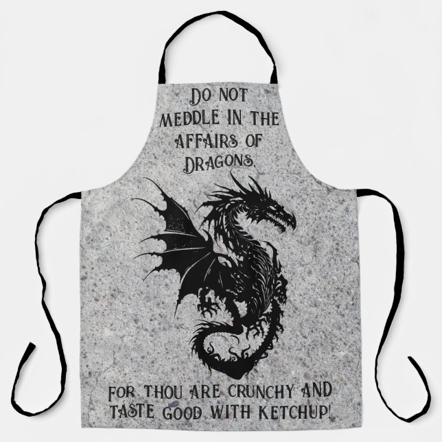 Do Not Meddle Dragon Apron (Front)