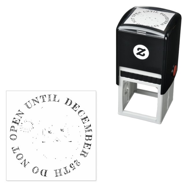 Do Not Open Santa Claus Self-inking Stamp (In Situ)