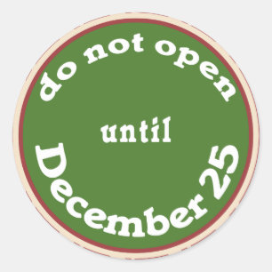 Do Not Open Til Christmas Stickers