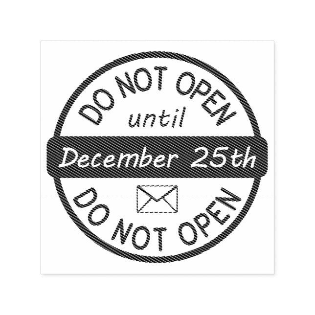 DO NOT OPEN UNTIL DEC 25TH SELF-INKING STAMP (Design)