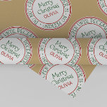 Do Not Open Until December 25 Christmas Wrapping Paper<br><div class="desc">This "do not open until December 25" christmas wrapping paper is perfect for a kids holiday gift. The design features a postmark seal with the words "do not open until December 25 - no peeking" in a festive green font. Personalize the gift wrap with your child's name.</div>
