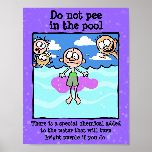 Do not PEE in the pool! Shame is good deterrent! Poster (Front)
