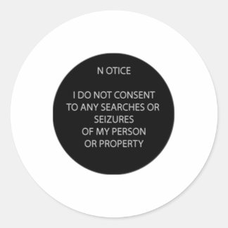 Do Not Search Me Sticker