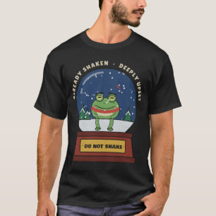 Do Not Shake Grumpy Frog Snow Globe T-Shirt