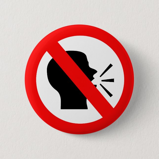 Do not speak 2 inch round button (Front)