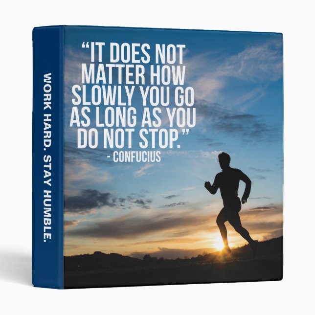 DO NOT STOP. Running Marathon Workout Motivational Binder (Front/Spine)