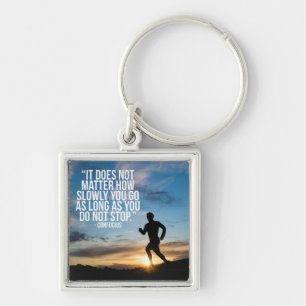 DO NOT STOP. Running Marathon Workout Motivational Keychain