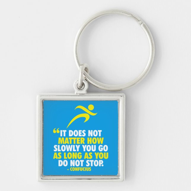 DO NOT STOP. Running Marathon Workout Motivational Keychain (Front)