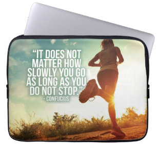DO NOT STOP. Running Marathon Workout Motivational Laptop Sleeve