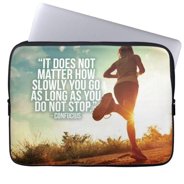 DO NOT STOP. Running Marathon Workout Motivational Laptop Sleeve (Front)