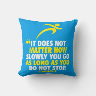 DO NOT STOP. Running Marathon Workout Motivational Throw Pillow